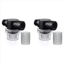 2er-Set Wasserpumpen-Siebfilter inklusive aufschraubbarem Rohrsieb und zusätzlichem 50-Mesh-Filtersieb, 1/2-Zoll-Filter
