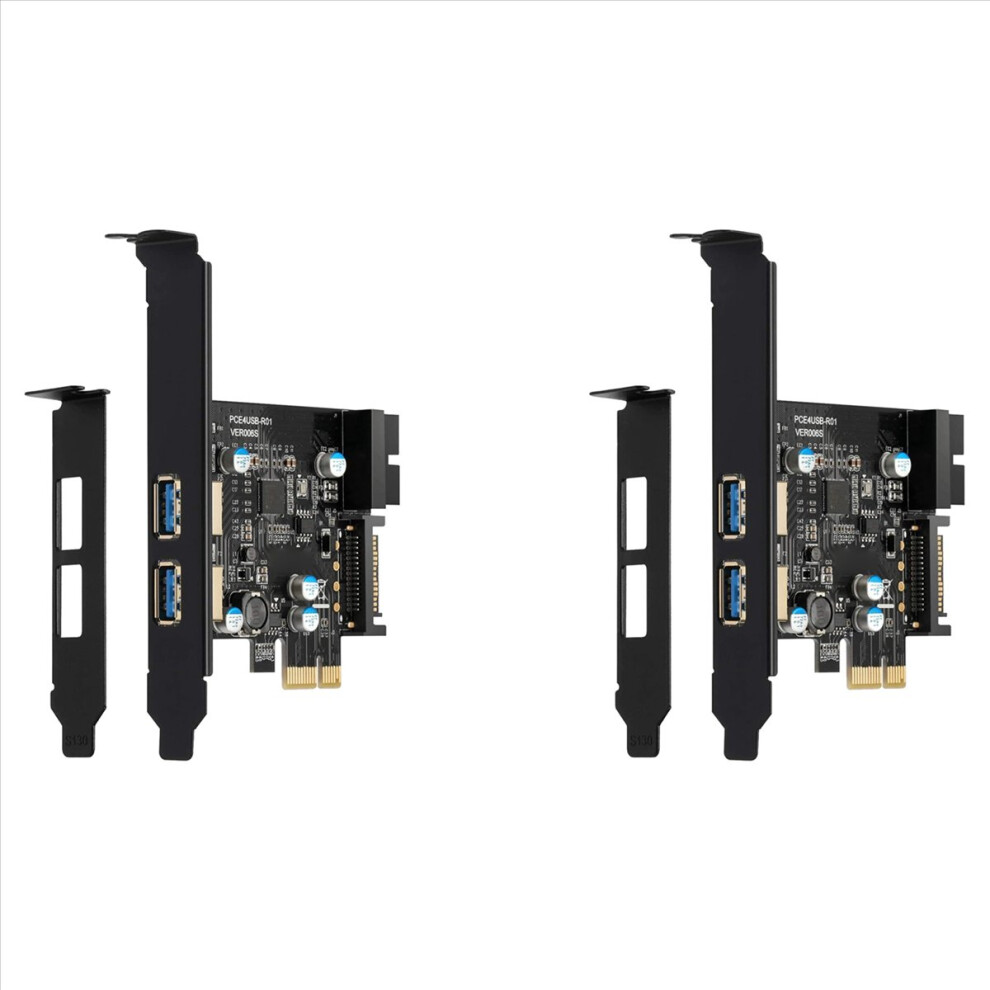 2X Pci-E To Usb 3.2 Adapter Card, 5Gbps Pci Express (Pcie) Expansion Card Internal Usb3.0 Hub Pci Express Card 4852070771238