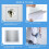 Kit de Reparo de Drywall com 48 Peças, Remendos de Alumínio para Drywall, Kit de Reparo de Drywall com Tela (2/4/6/8 Polegadas) 5