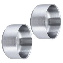 Pack of 2 Stainless Steel Rice Bowls Scratch-silver 9cm