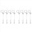 8 Pack 6ft Ceiling Sign Hanger Wire Kit, 2m Adjustable Suspension Hanging Cable Wire with Hook Wall Mount Cable 1