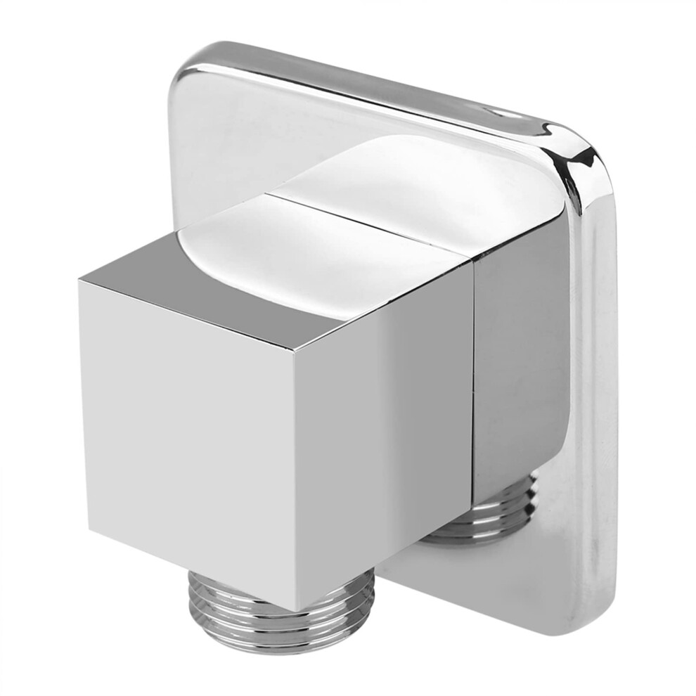 Solid Brass Shower Outlet Elbow With Flange, Polished Chrome Wall Mount, G1/2 Concealed Fitting 9189345655081
