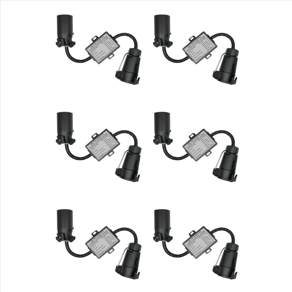 6X Trailer Connector Usa To Eu 7-Way Socket Plug Adapter Vehicle Linker Trailer Connector Towbar Towing Plug Light 4852070767231