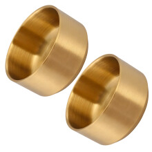 2 Pack Stainless Steel Rice Bowls Shatterproof-Gold 10.5cm
