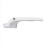 2X Window Handle, for , White, Universal Window Handle, Flat Handle, Key Lock, for Double Glazing 3