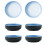 Pack of 6 Multifunctional Dip Bowls Ceramic-cat eye blue 1