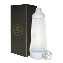 Pancake Batter Dispenser with Whisk, Leakproof Spout for Cupcakes, Muffins, Crepes
