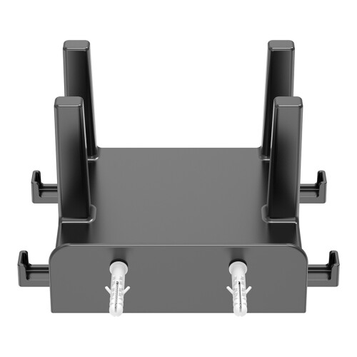 Compactly Wall Shelf For WiFi Equipment Double Slot-Black