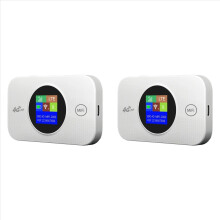 2x MF968 Hotspot Wi-Fi 4G, Roteador Wi-Fi 4G com Slot para Cartão SIM, Mini Roteador LTE 4G, Roteador Wi-Fi de Viagem, 3000mAh, 150Mbps