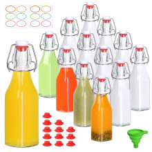 12 Pack 8oz Swing Glass Bottles with Airtight Leakproof Seal for Kombucha Kefir Beer