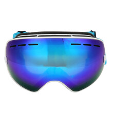 Gafas de esquí antivaho con protección UV y lentes intercambiables, diseño OTG, lente esférica sin marco, sistema de ventilación, compatible con