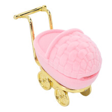 Mini sieradenreisdoosje, ideaal kerstcadeau, sieradendoosje in kinderwagenstijl met zachte fluwelen bekleding, multifunctionele organizer voor