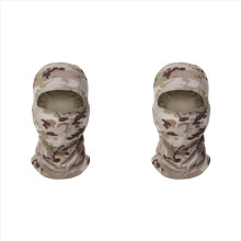 2x stofdicht zonnemasker camouflage volledig gezichtsmasker jachtfiets nekbescherming (camouflagegrijs)
