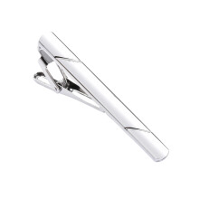 Silver Tie Clip for Men Classic Minimalist Tie Bar Secure Tie Position for Wedding and Business