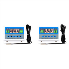 2x digitale temperatuurregelaar 220V max. 5000W digitaal 30A -19 tot 99 temperatuurregelaar schakelaar XH-W3103