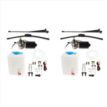 2x 12V elektrische motor UTV ruitenwisser met ruitensproeierpompset voor UTV - RZR 570 800 900 1000