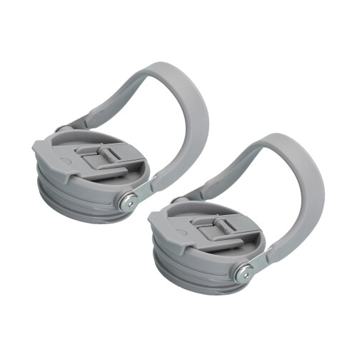 Tragbarer Trinkdeckel mit ergonomischem Griff, doppelte-Grau 40