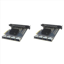 Adaptador PCIe 2X de 4 puertos SFF-8087 a tarjeta de expansión SATA3.0 de 16 puertos, controlador SATA3.0 para Windows 10/11/2003/Linux