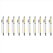 10 stuks Slimline Pen Kits voor houtdraaien, 7mm Twist Pen Kit met navulling, ideaal voor doe-het-zelf cadeaus Zwart