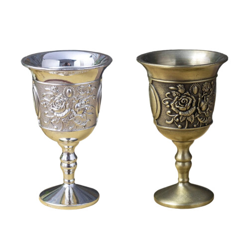 Pack of 2 Ergonomic Handle Goblet Comfortable-ancient bronze 1