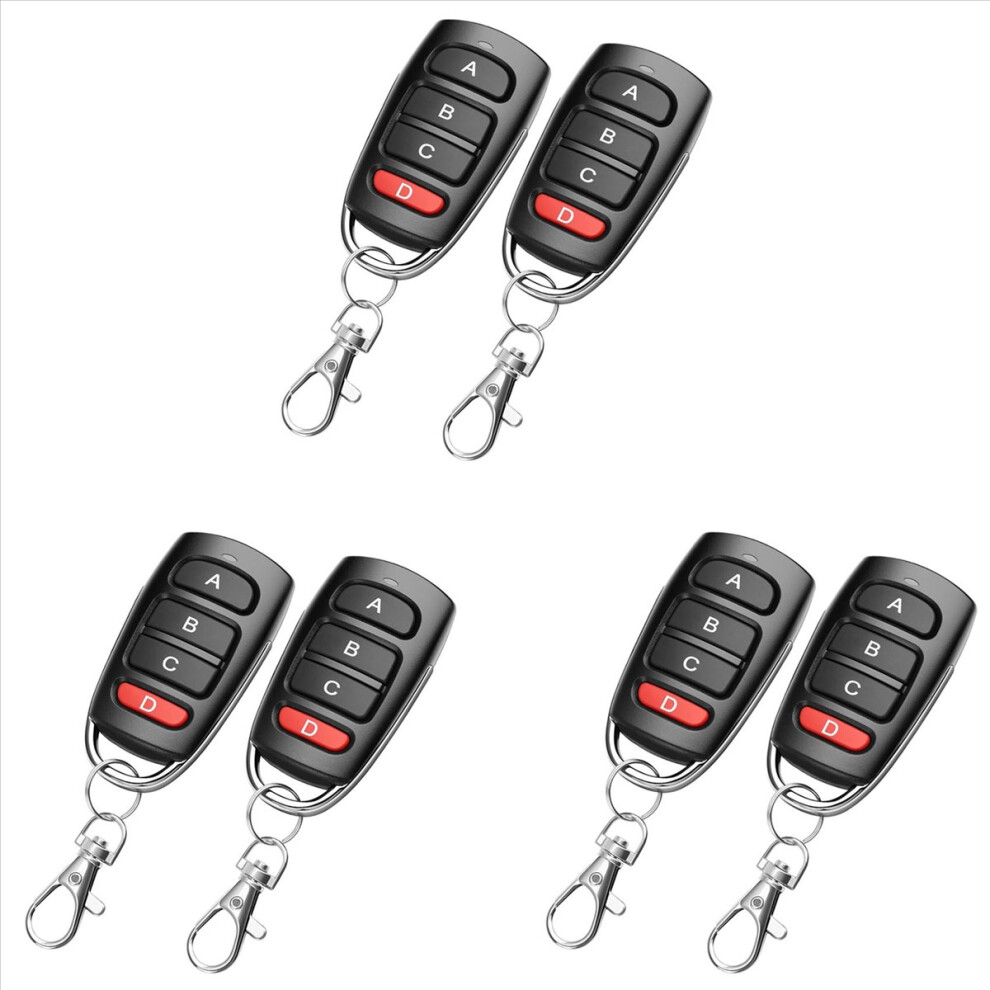 6Pcs Remote Garage Door Remote, 433.92Mhz Remote For Gate, Remote Control Key Fob, Replacement Garage Door Electric Gate 4852070770750