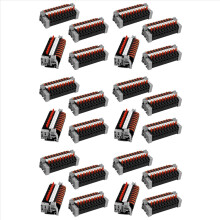 Packung mit 240 DIN-Schienenklemmen, 0,08–4 mm² – 211 DIN-Schienenklemmen, schwarzer Klemmenblock-Satz