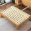Foldable Solid Pine Bed Slats Mattress Support Board for Floor or Frame Use 55x75in 1