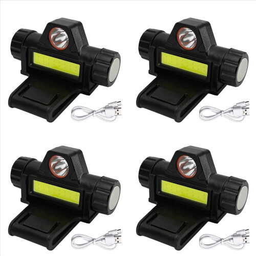 4X Rechargeable Welding Helmet Light Versatile Headlamp Flashlight with Mount Holder, Automatic Dimming