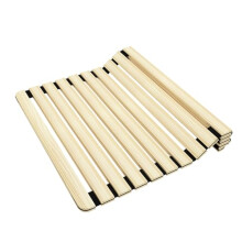 Roll Up Bed Slats with Durable Pine Wood, Foldable Mattress Support for Single Twin Queen King Beds