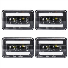 4x Motorrad-Rechteckscheinwerfer 4x6 Zoll LED-Projektor Fern- und Abblendlicht, versiegelt für DRZ XR250 XR400 XR650