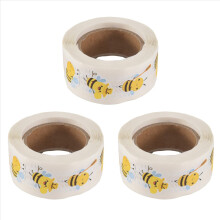 Bienen-Aufkleberrolle – 1500 Stück niedliche Bienen-Aufkleber für Kindergartenkinder, Weihnachtsgeschenke, Bürobedarf und Bastelarbeiten