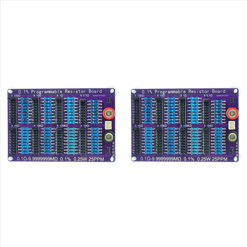 2X 0.1Ω-9.9999999MΩ 0.1% 0.25W 25PPM Programmable Resistor Board Resistance Tolerance 0.1% High 8-Segment