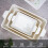 3Piece Ceramic Bakeware Set with Handles, OventoTable Rectangular Dishes, Microwave Dishwasher Safe, Yellow 3