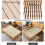 Foldable Solid Pine Bed Slats Mattress Support Board for Floor or Frame Use 55x75in 2