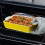 3Piece Ceramic Bakeware Set with Handles, OventoTable Rectangular Dishes, Microwave Dishwasher Safe, Yellow 5