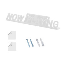 Support de disque vinyles en cours de lecture, support-Blanc