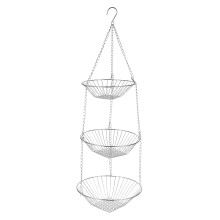 3 Layer Hanging Wire Basket For Fruit Vegetable Storage-1 pack