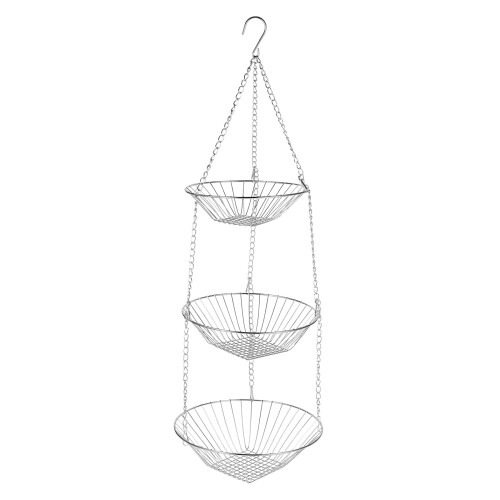 3 Layer Hanging Wire Basket For Fruit Vegetable Storage-1 pack