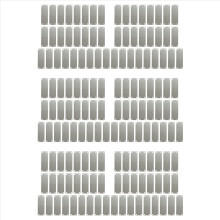Verpakking van 150 roestvrijstalen graveerlabels, rechthoekige stempellabels met 4 gaten (2,5 x 7,6 cm)