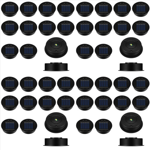 48 Pack Replacement Solar Light Parts Solar Light Replacement Tops Waterproof LED Solar Panel Lantern Lid Light Outdoor