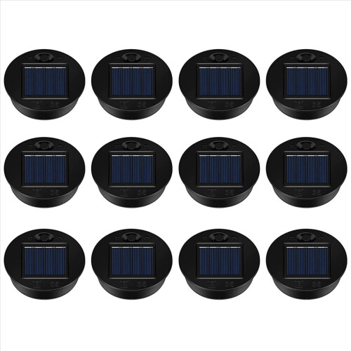 48 Pack Replacement Solar Light Parts Solar Light Replacement Tops Waterproof LED Solar Panel Lantern Lid Light Outdoor 2
