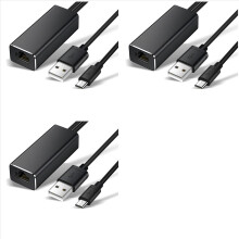 Adaptador Ethernet Micro-USB 3X 10/100Mbps para placa de rede USB para RJ45
