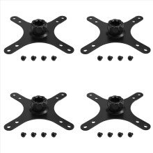 4x draagbare monitor montage adapter beugelplaat, 17mm kogelkop naar 100x100mm 75x75mm, muurbevestiging arm universeel