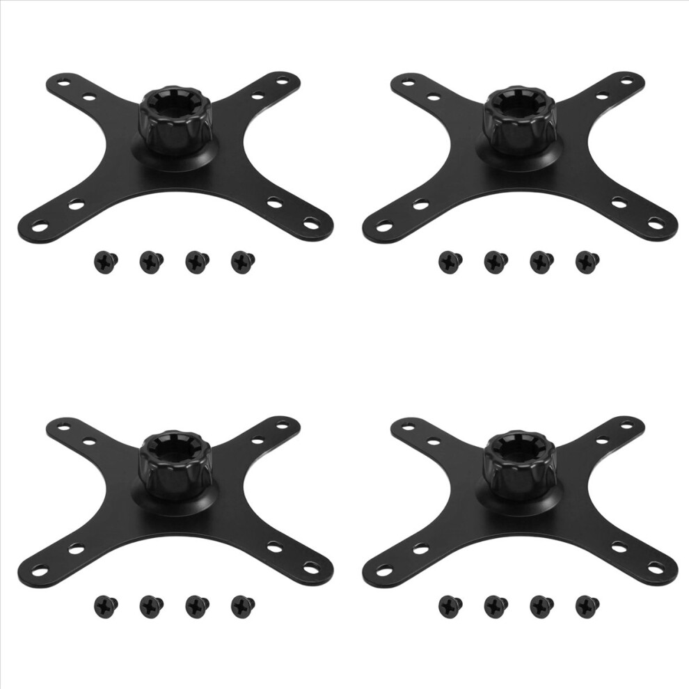 4X Portable Monitor Mounting Adapter Bracket Plate, 17Mm Ball Head To 100X100mm 75X75mm, Wall Mount Arm Mount Universal 4852070777100