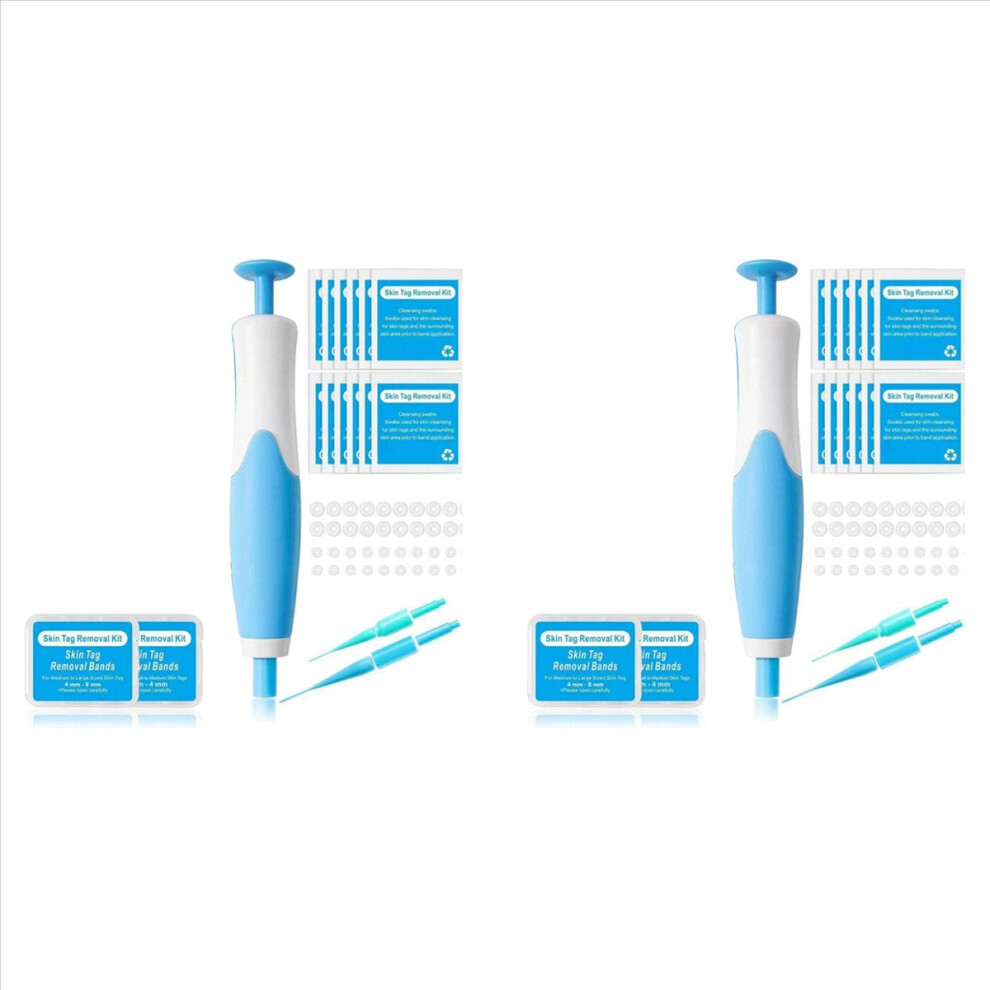 2X Auto Skin Tag Removal Kit Painless Mole Wart Skin Tag Removal Pen Band Wart Dot Corn Treatments