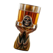 Grim Reapers Whisky-Halter-Set, Totenkopf-Whiskey-Gläser-Set,