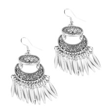 Oorbellen in Boheemse stijl voor dames, lichtgewicht en comfortabel, vintage zilveren traditionele oorbellen met huidvriendelijke legering en