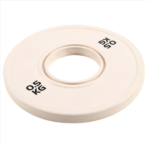 2 Anilhas Micro Tipo para Halteres, em Borracha, com Abertura Adicional de 50,4 mm e 0,5 kg 2
