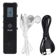 MP3-spelerfunctie, spraakrecorder met ruisonderdrukking, hoge opslagcapaciteit, directe computerverbinding, goede kwaliteit.