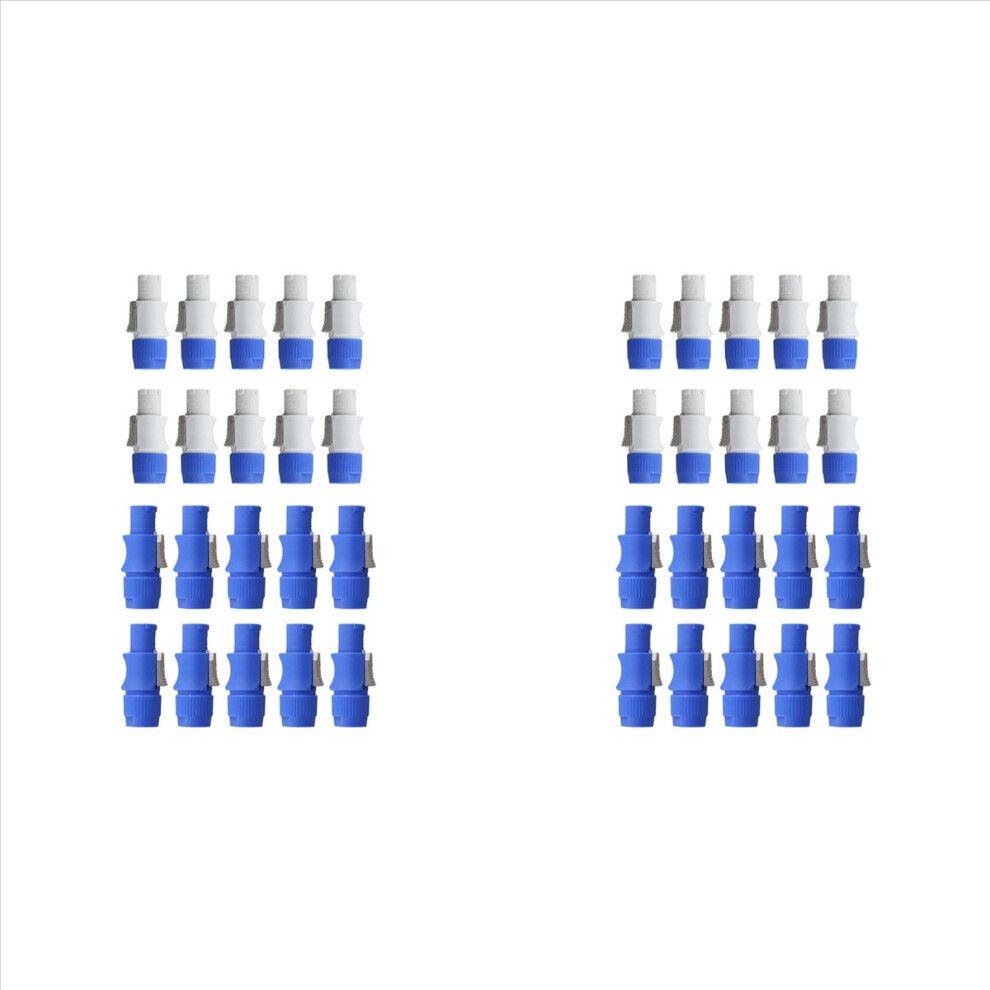 40Pcs 3 Pin Male Powercon Connector Signal Input Jack For Beam Light Stage Light Power 4852070775427